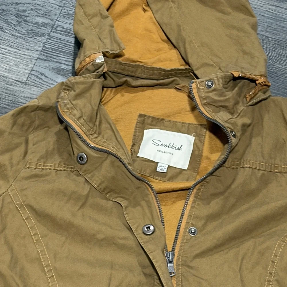 Tan Hooded Women's Jacket - Picture 3 of 5